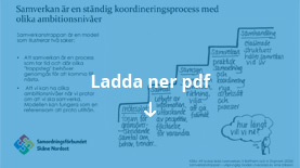 Samverkan är en ständig koordineringsprocess med olika ambitionsnivåer